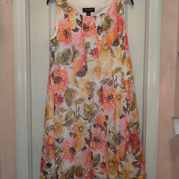 Perceptions NY Petite Lace Coral Dress NWT - Picture 8 of 10